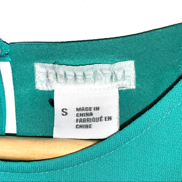 Cooperative teal and blue color block shift dress - Picture 2 of 3